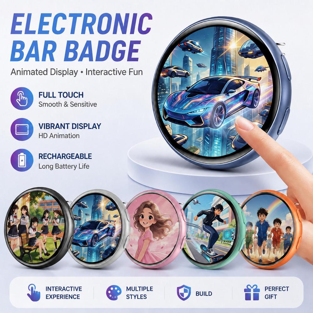 Magnetic Clasp Cosplay - Slimme digitale badges met touchscreen, aanpasbare