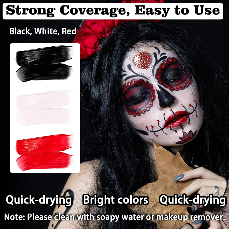 3-delige zwart-wit-rode waterg - Cosplay Prop Paint recensie en prijs
